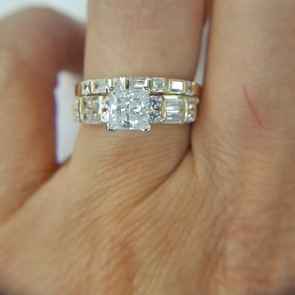 14k Solid Yellow Gold Engagement Ring only